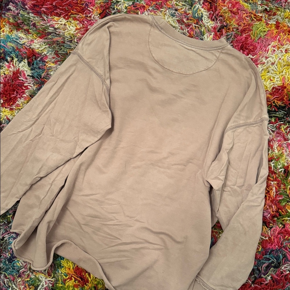 Aerie Mauve Long Sleeve Comfy Shirt - Picture 4 of 4